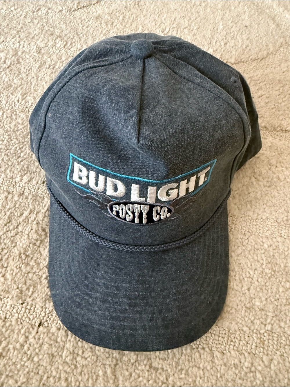 Bud Light Frosty Co. Embroidered Cap - Dark Gray with Teal Accents
